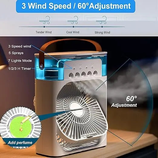 USB portable air cooler with cooling fan design