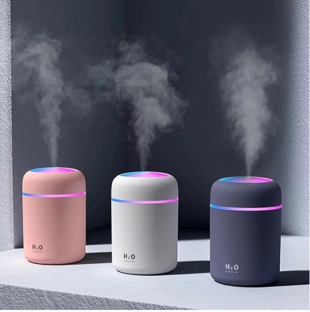 Portable mini humidifier with LED night light and aroma mist
